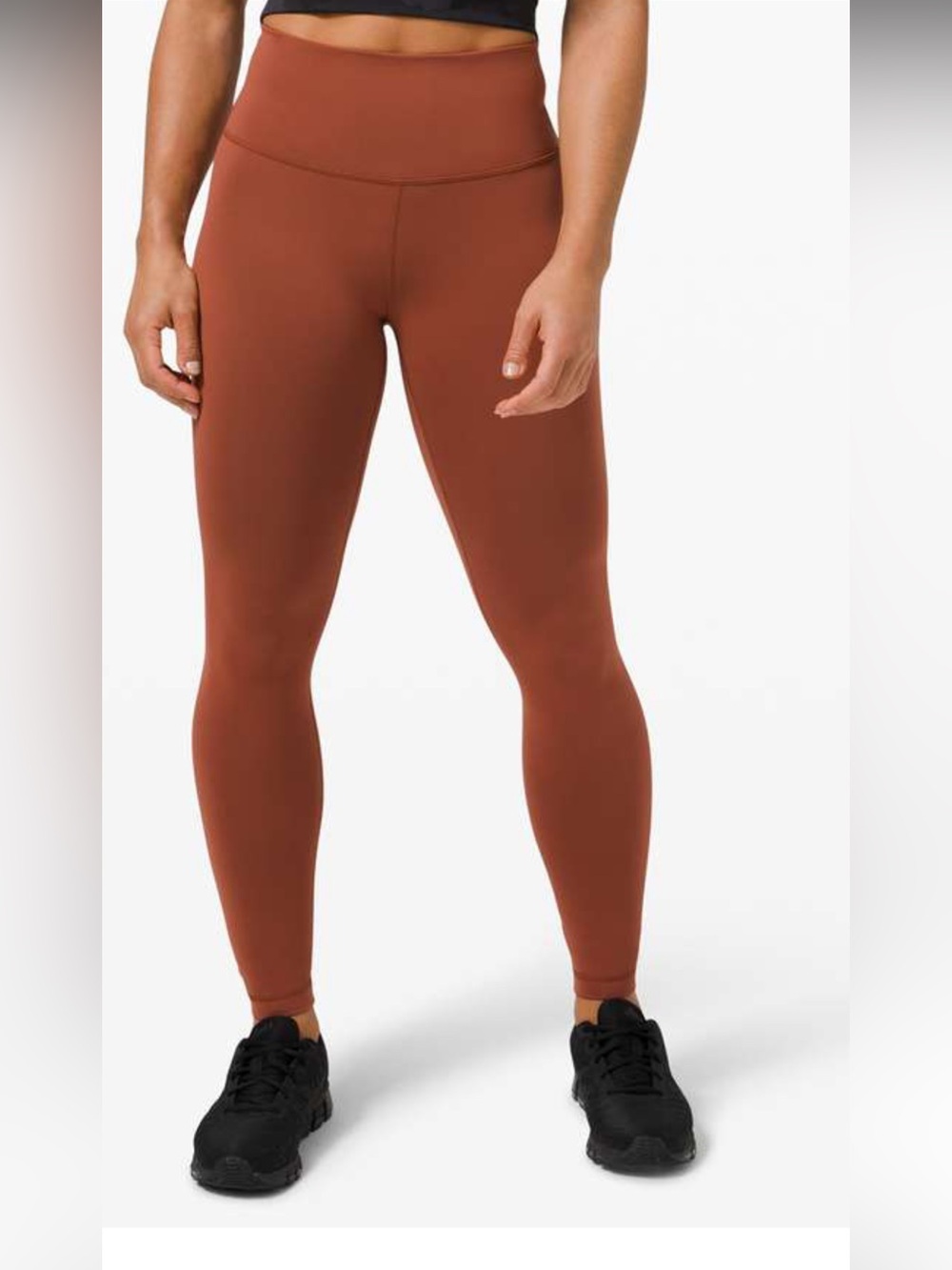 Size 8 Lululemon Wunder Train Hi Rise Legging ,Dark Terracotta